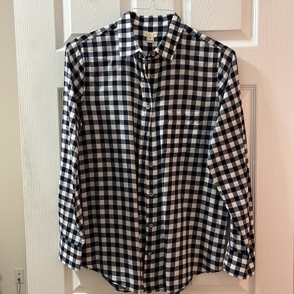 J. Crew Gingham Blouse - Picture 4 of 9